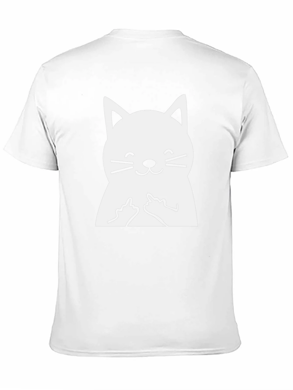 Funny Cat Middle Finger Graphic T-Shirt product image 2