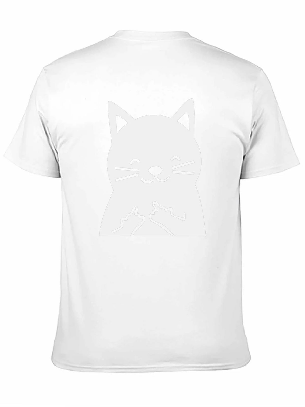 Funny Cat Middle Finger Graphic T-Shirt product image 2