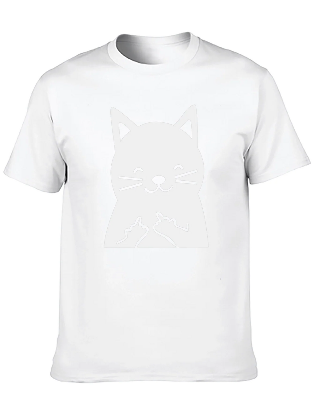 Funny Cat Middle Finger Graphic T-Shirt product image 12