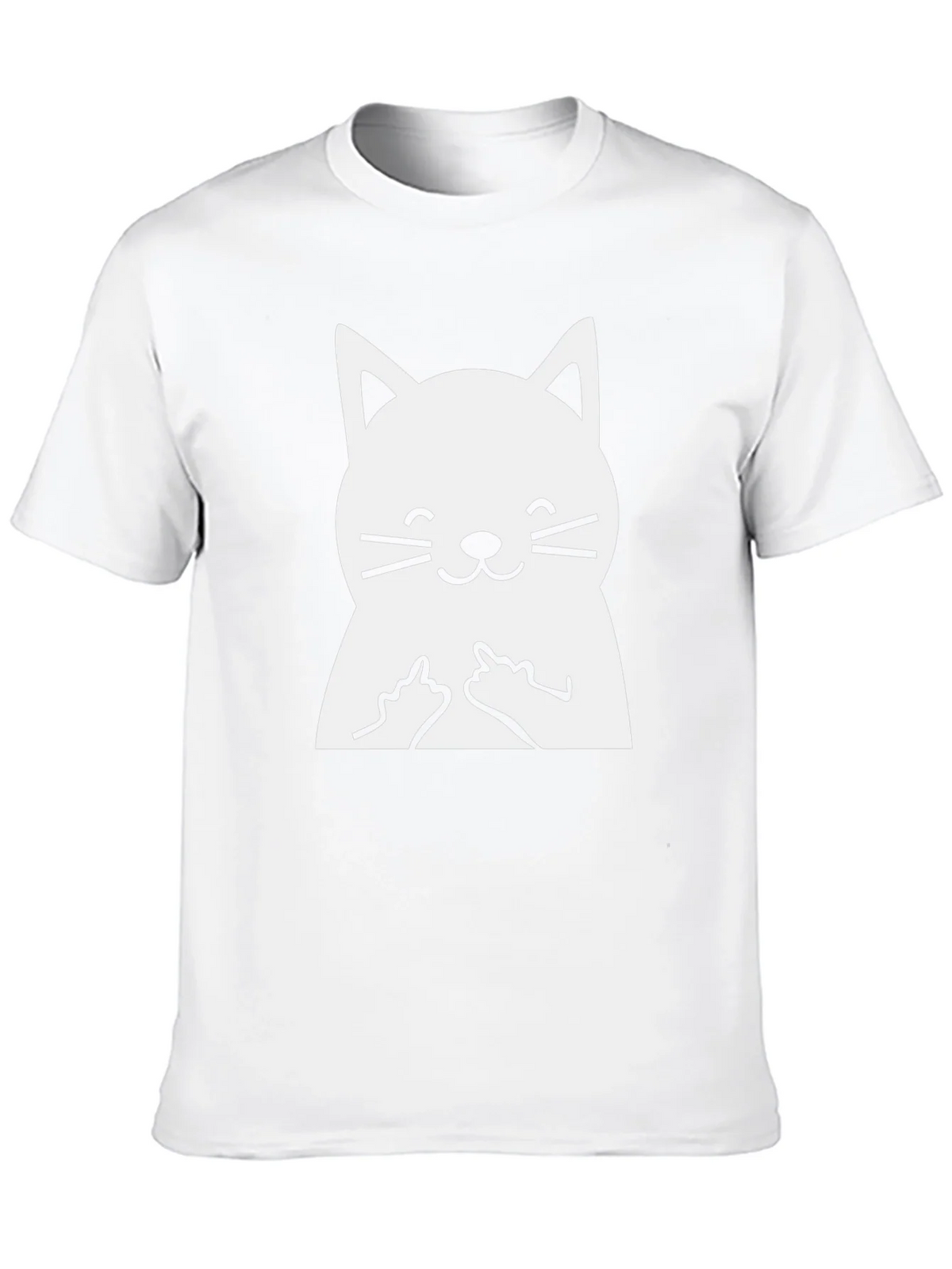 Funny Cat Middle Finger Graphic T-Shirt product image 12