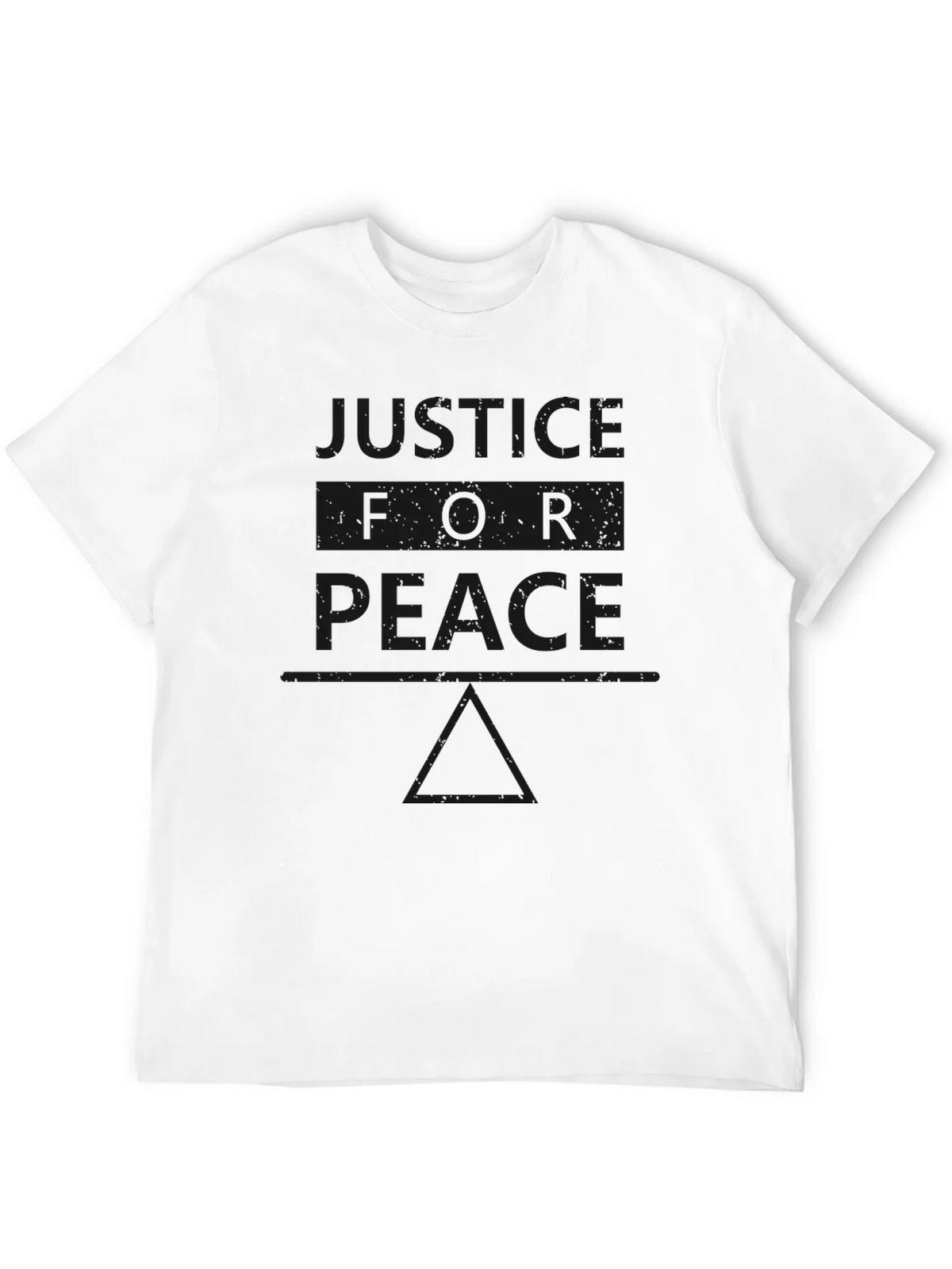 Justice for Peace Graphic T-Shirt - Black product image 3