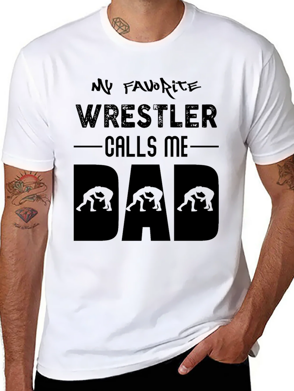 My Favorite Wrestler Calls Me Dad T-Shirt product image 10