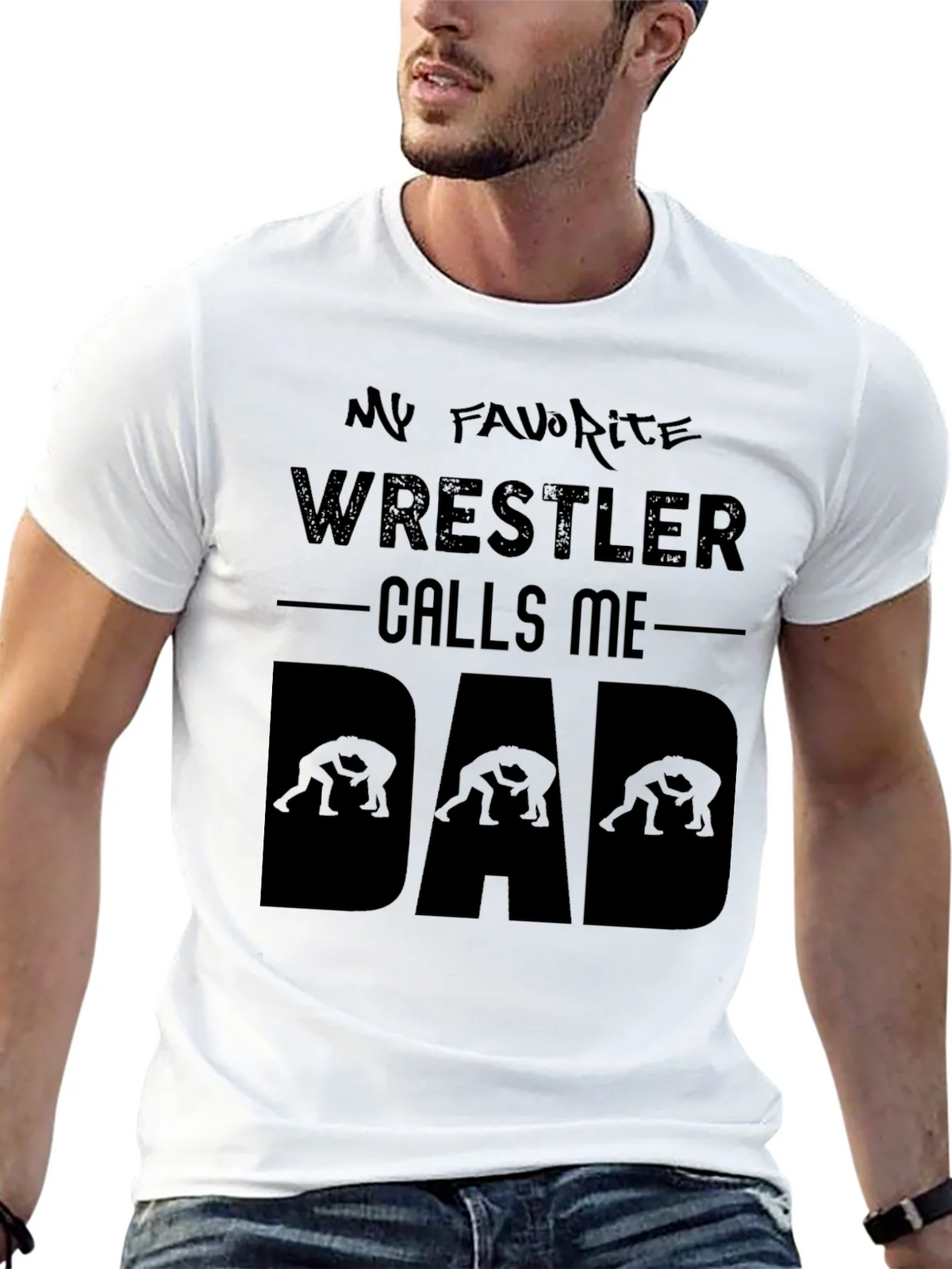 My Favorite Wrestler Calls Me Dad T-Shirt product image 4