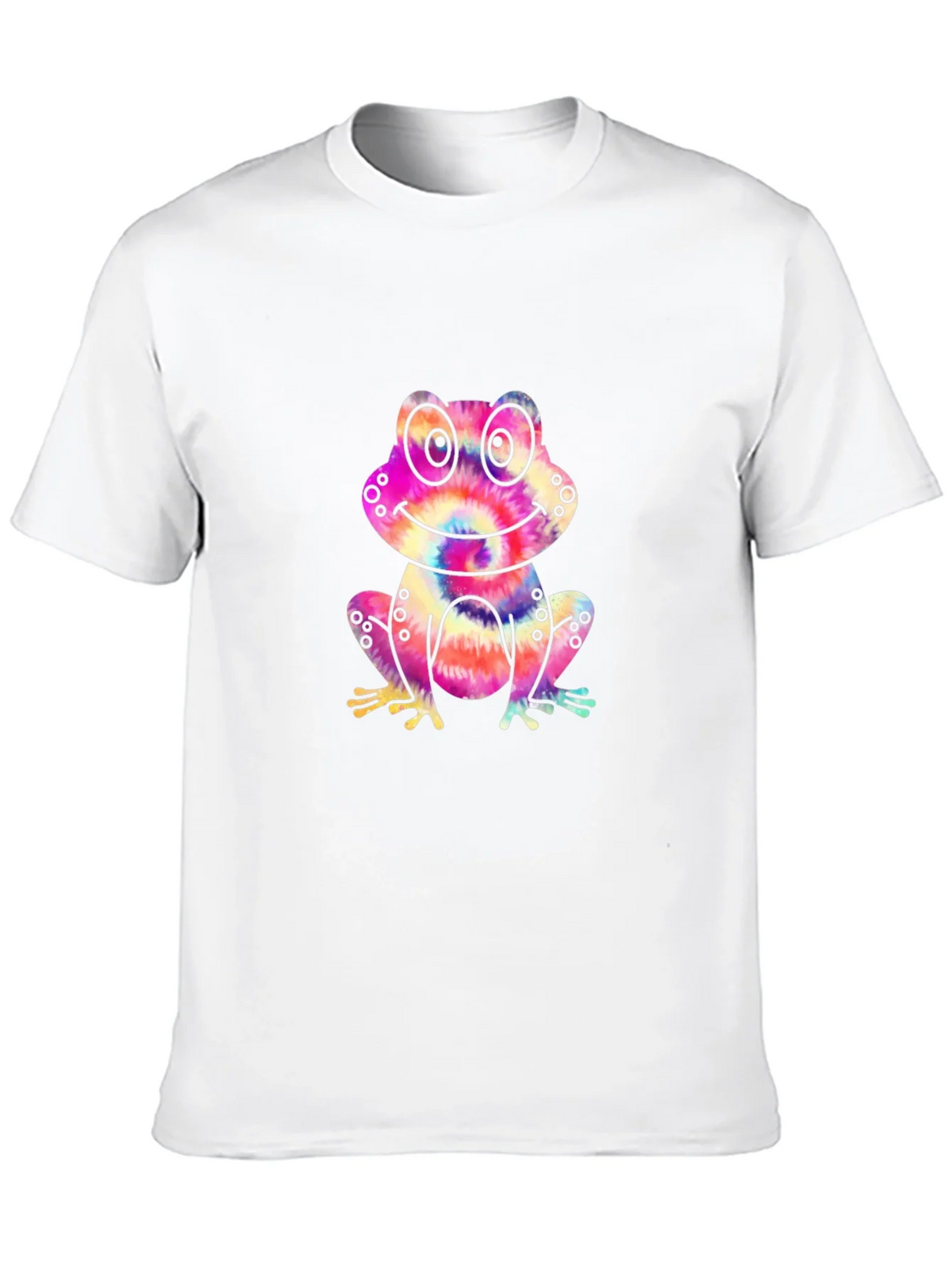 Tie-Dye Frog Graphic Black T-Shirt product image 12