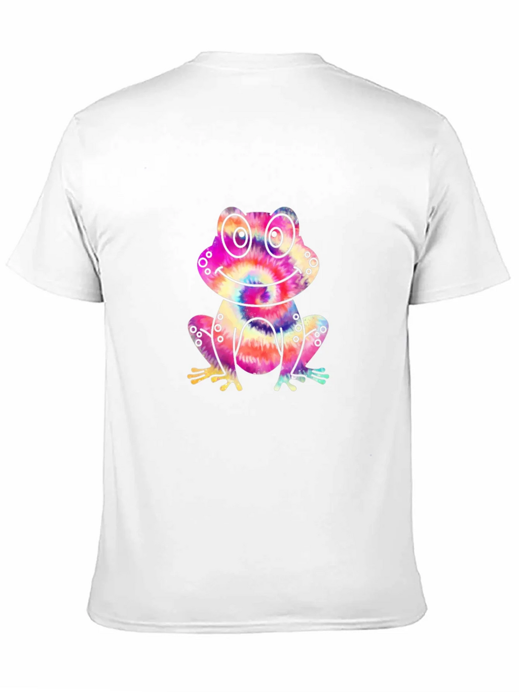 Tie-Dye Frog Graphic Black T-Shirt product image 2