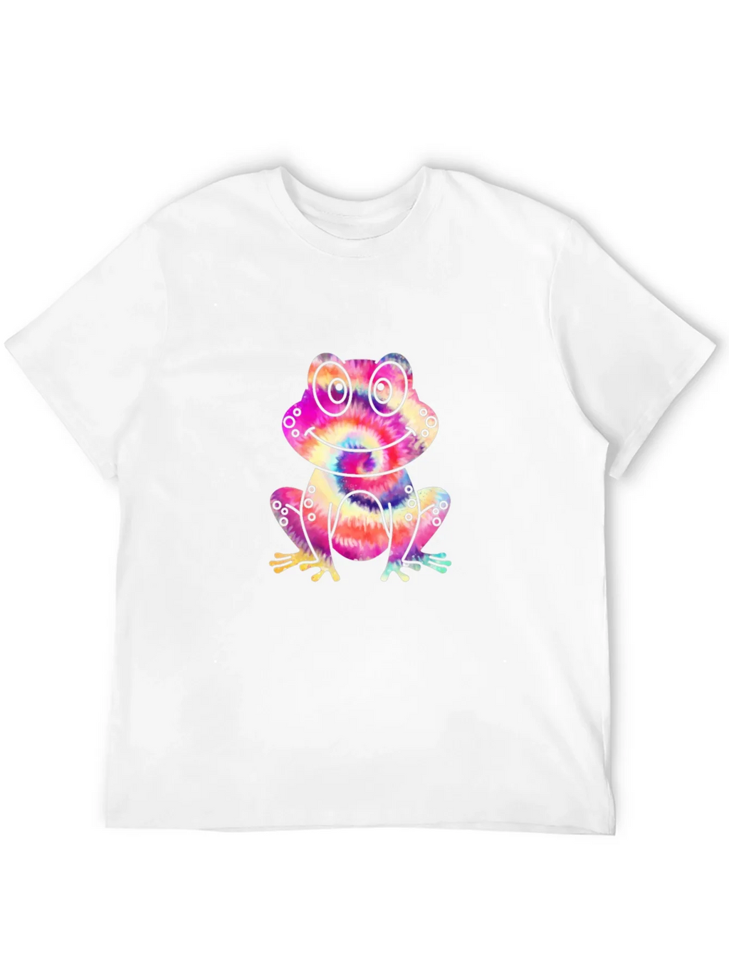 Tie-Dye Frog Graphic Black T-Shirt product image 3