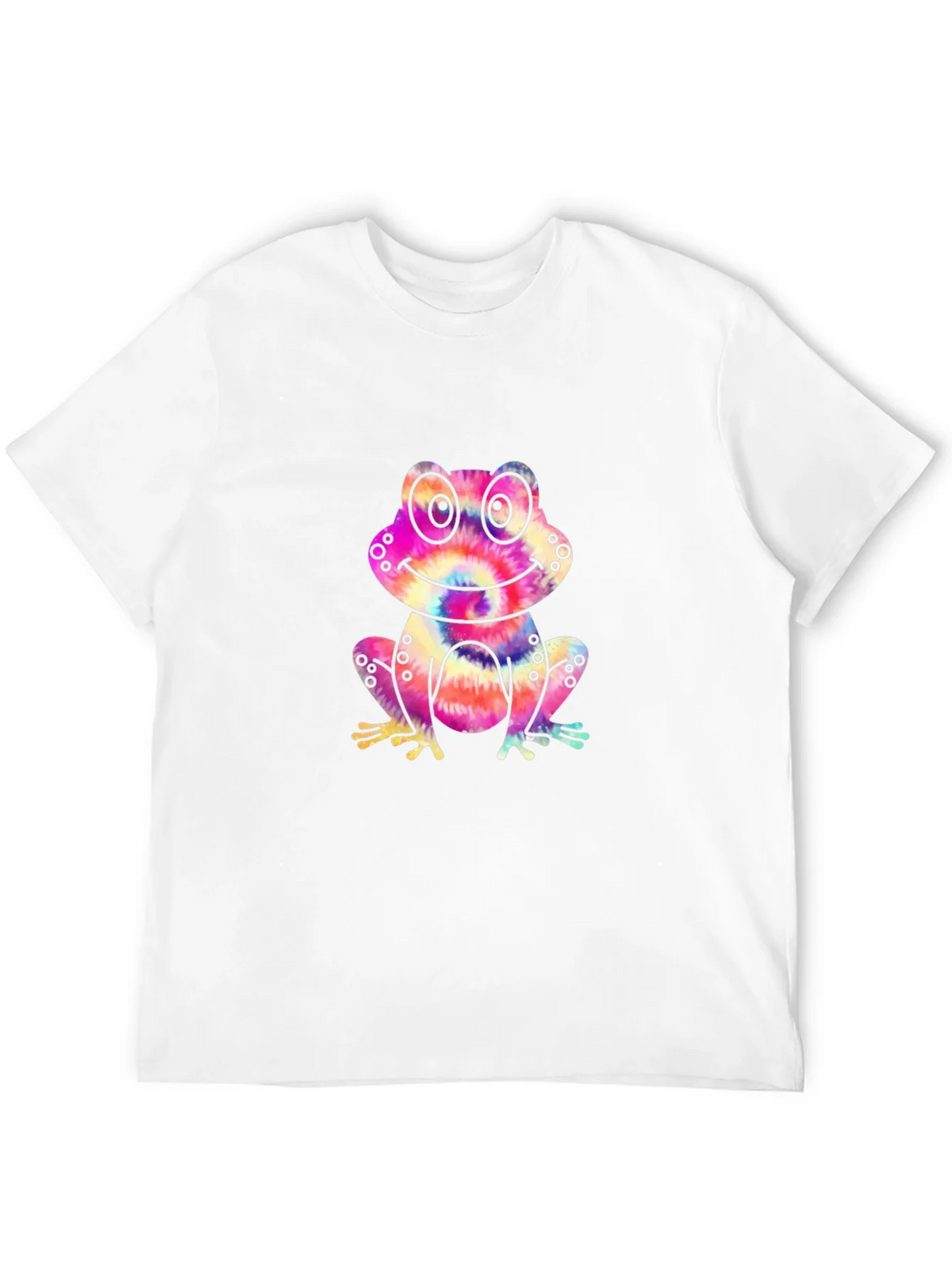 Tie-Dye Frog Graphic Black T-Shirt product image 3