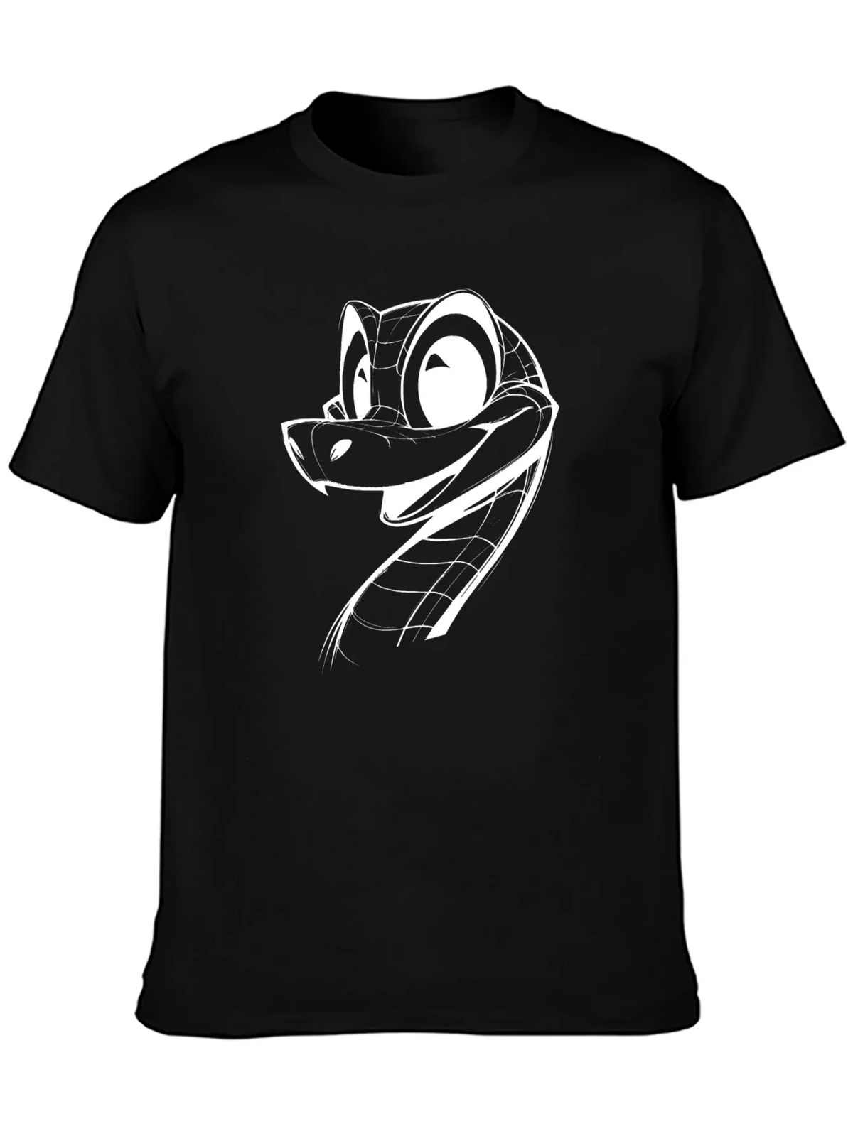 Cool Snake Graphic Black T-Shirt product image 6