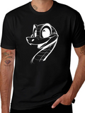 Cool Snake Graphic Black T-Shirt product image 1