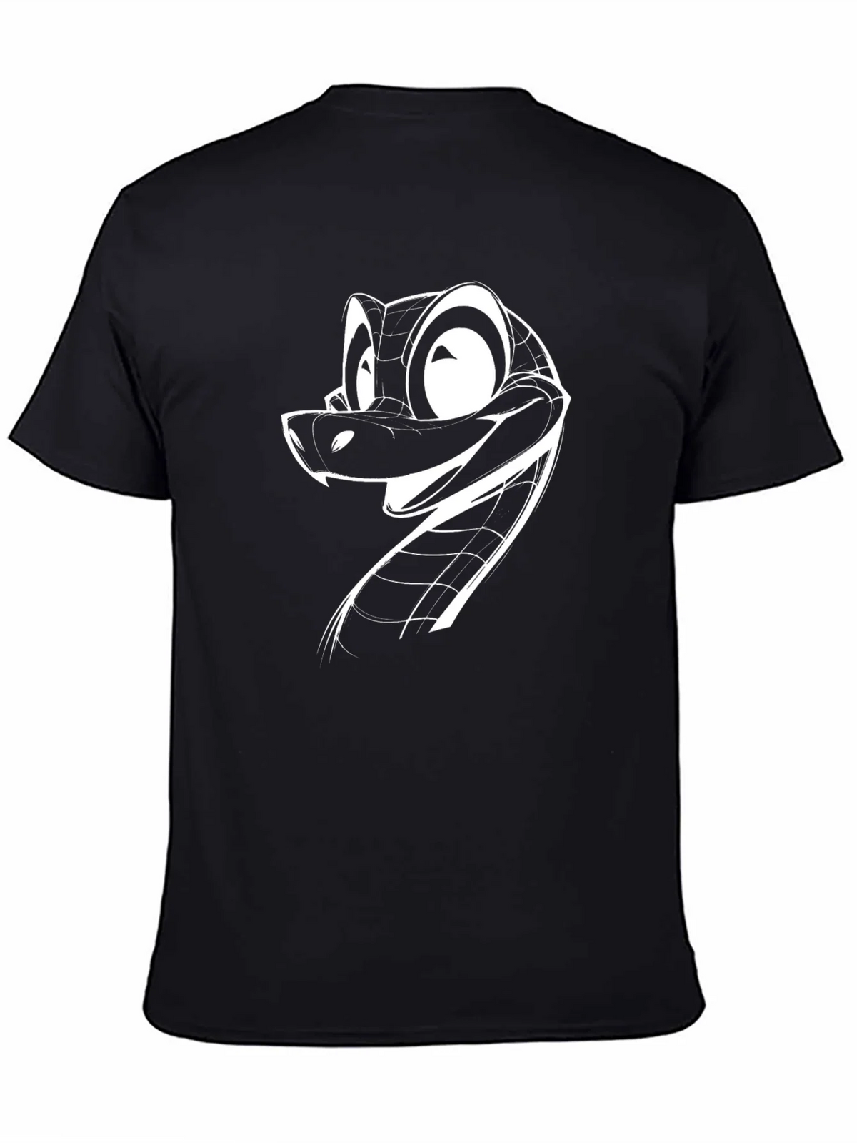 Cool Snake Graphic Black T-Shirt product image 7