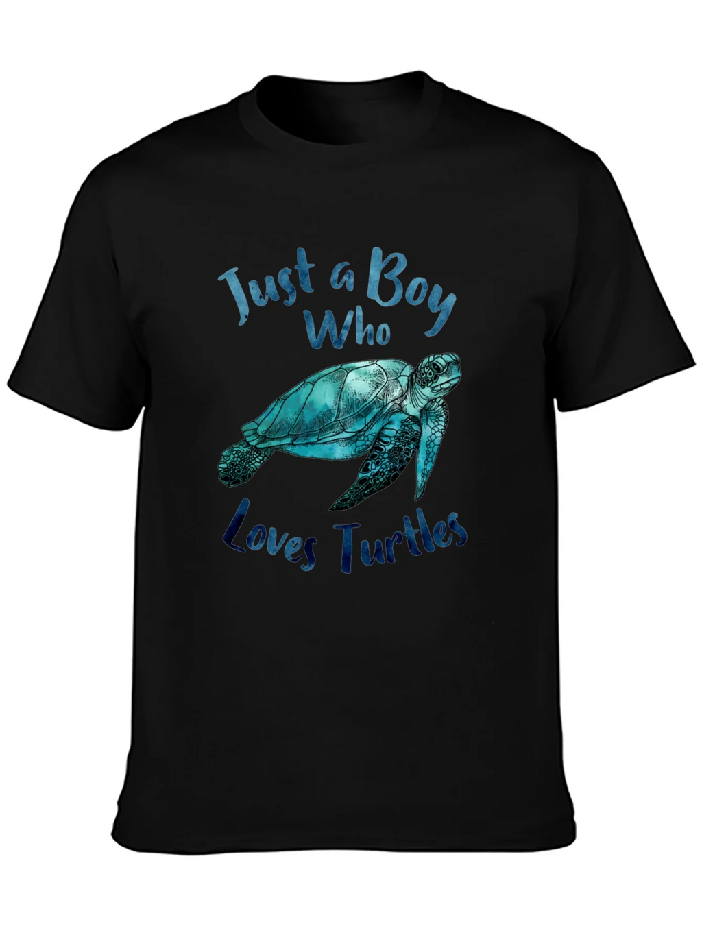 Boy Who Loves Turtles Graphic Tee - Black product image 6