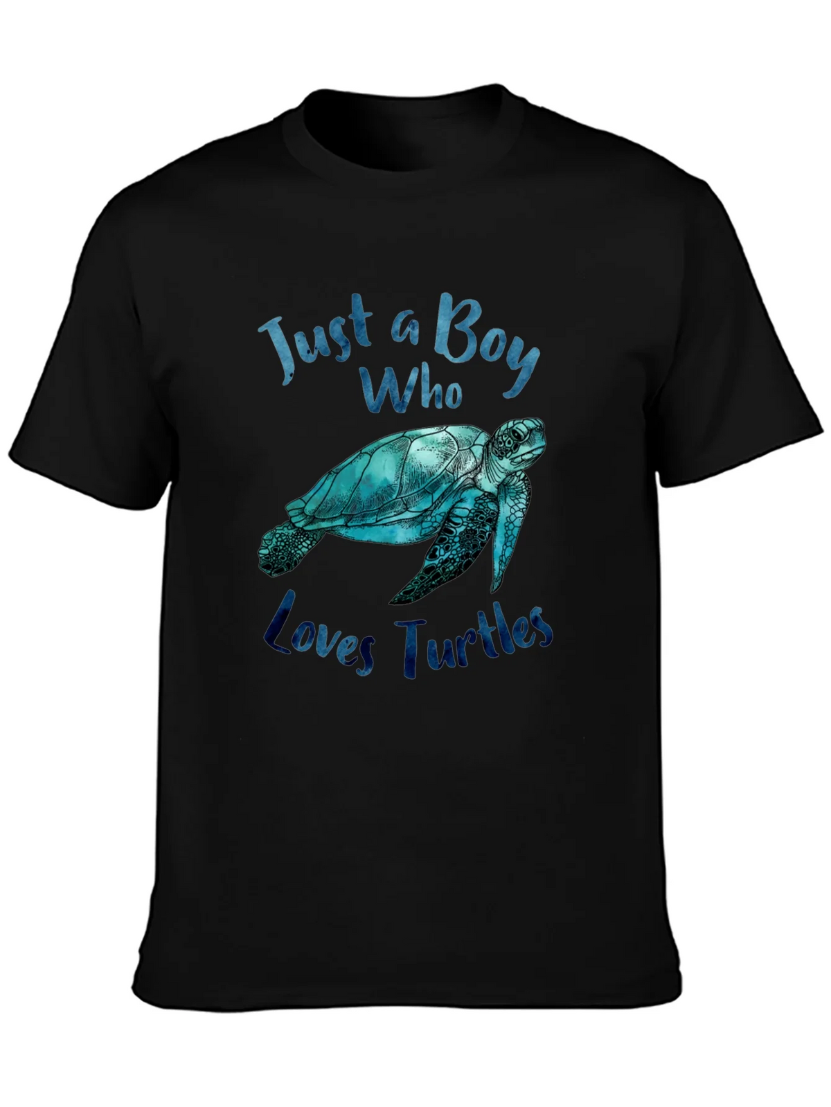 Boy Who Loves Turtles Graphic Tee - Black product image 6