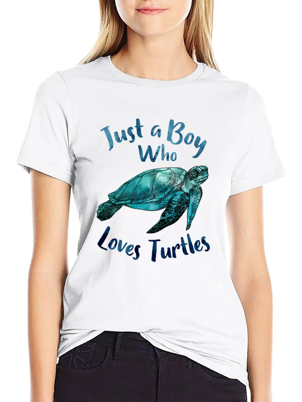 Boy Who Loves Turtles Graphic Tee - Black product image 11
