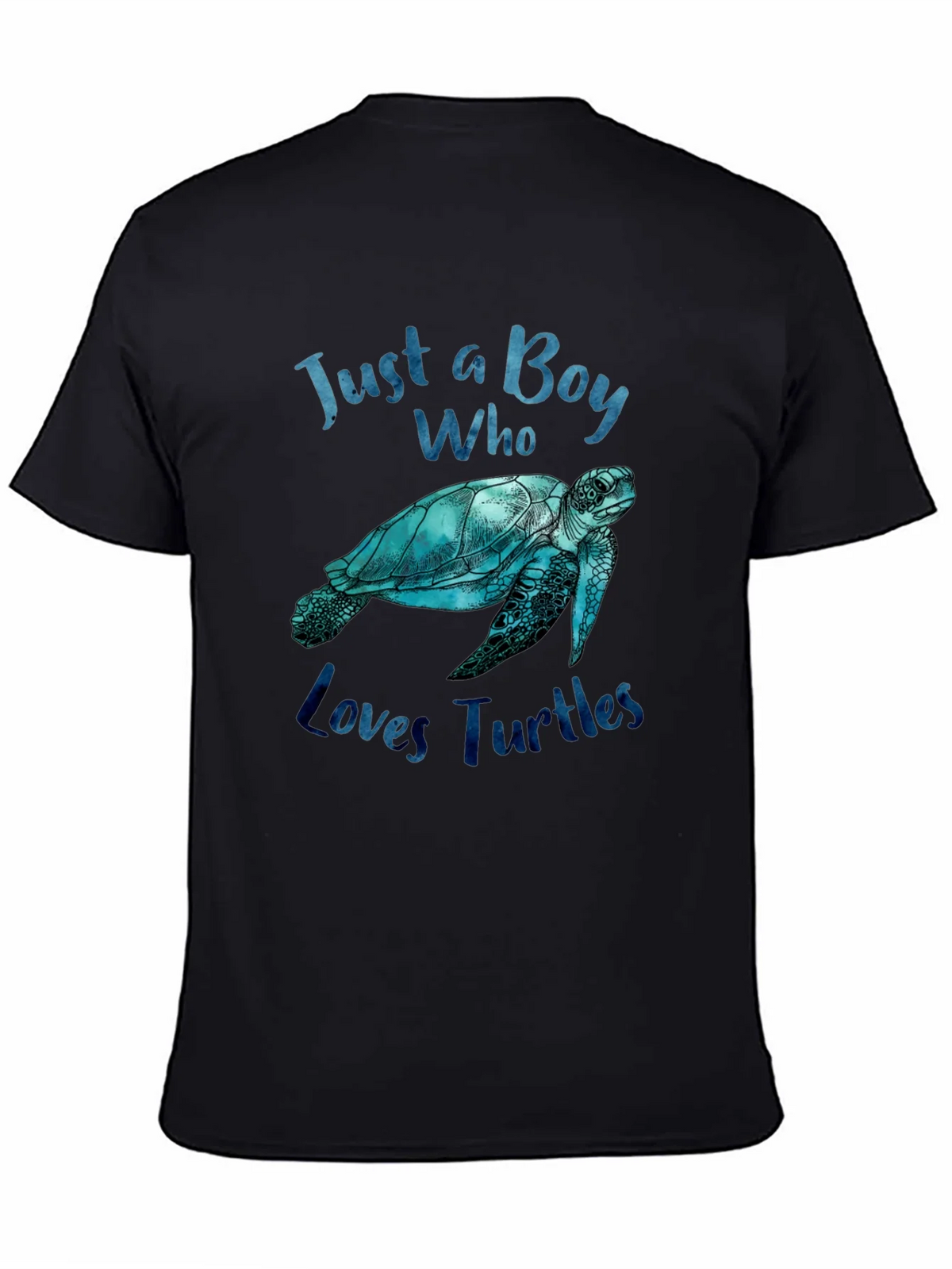 Boy Who Loves Turtles Graphic Tee - Black product image 7