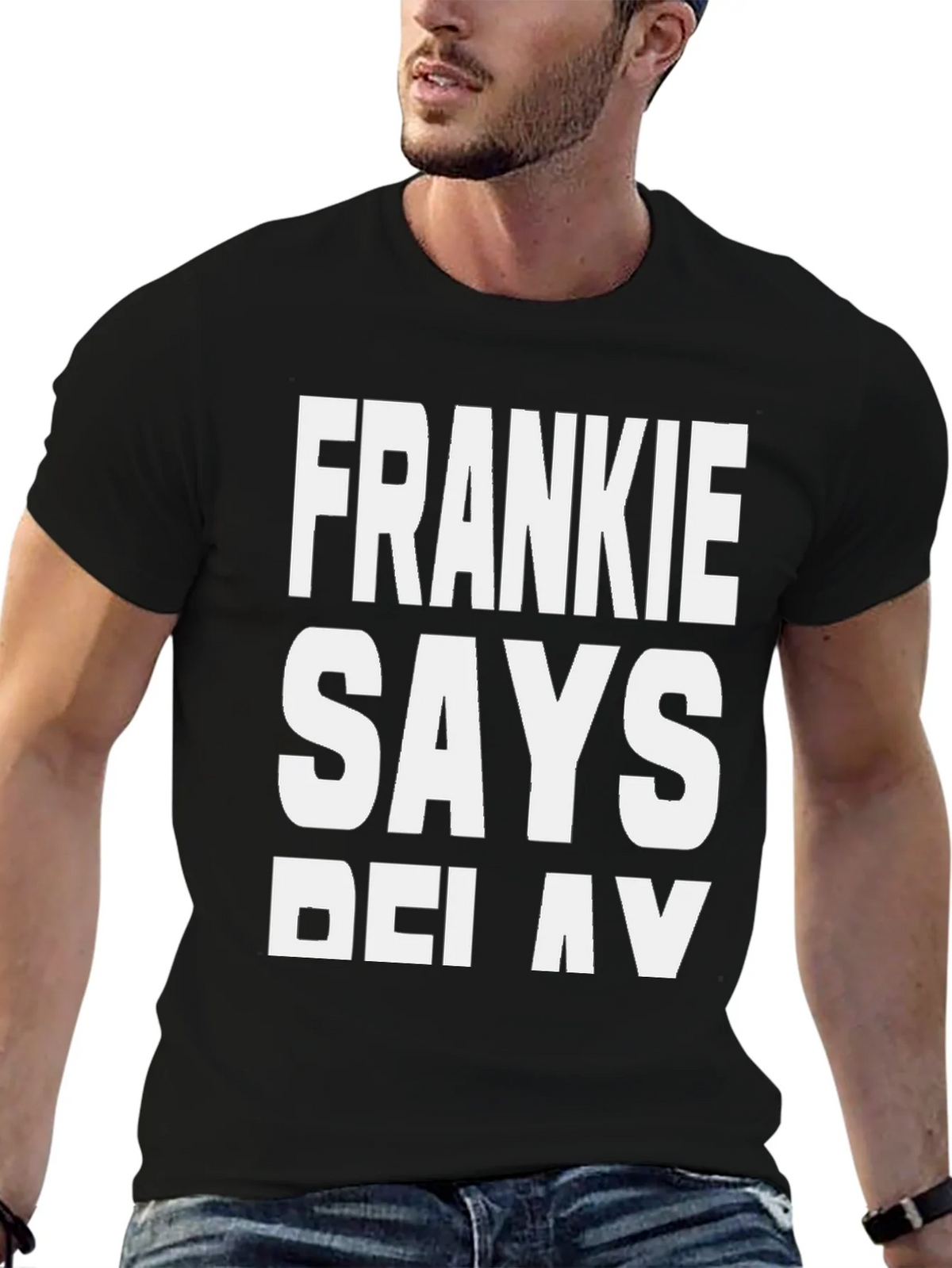 Frankie Says Relax Black T-Shirt - Classic Retro Style product image 9