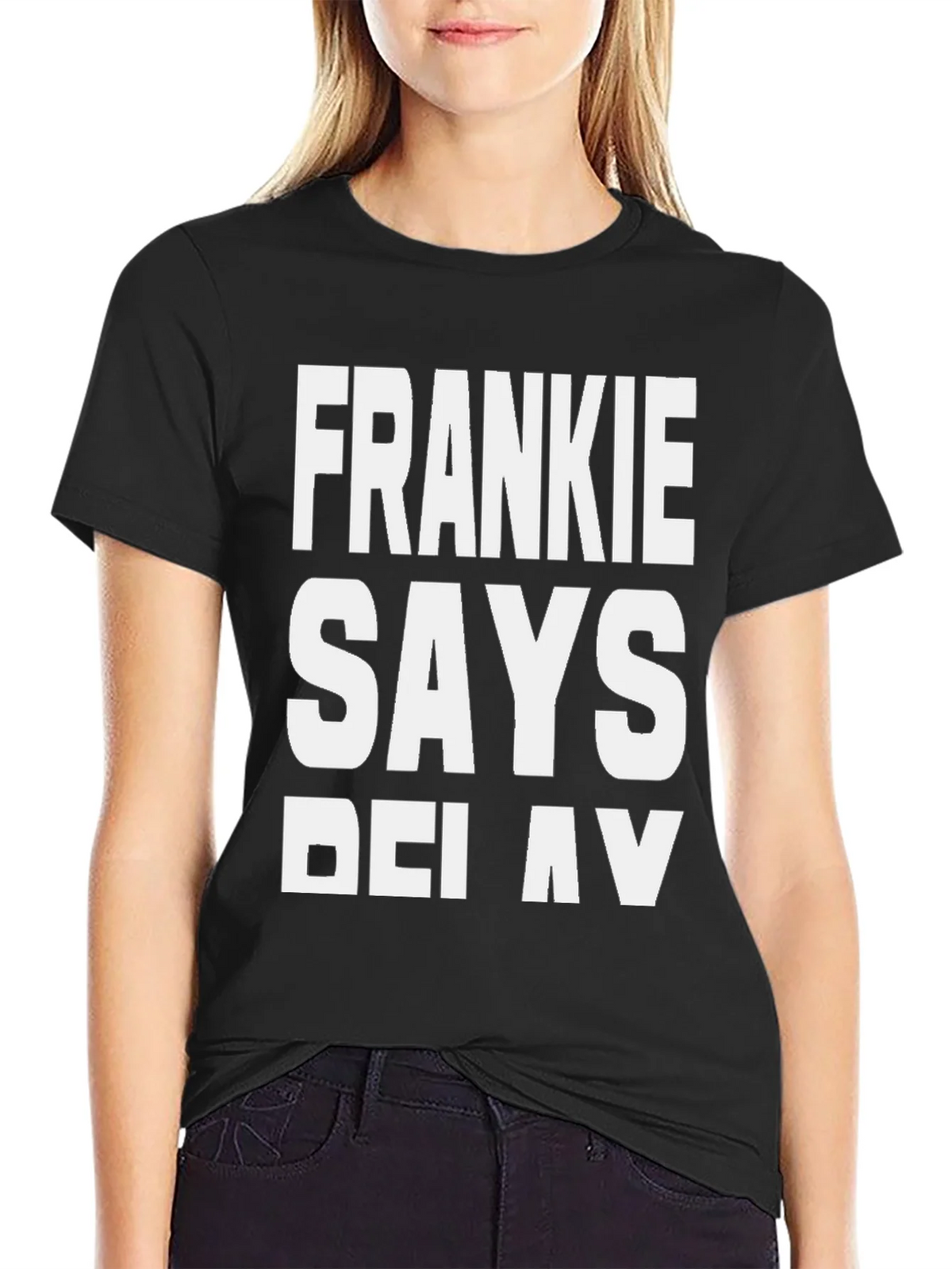 Frankie Says Relax Black T-Shirt - Classic Retro Style product image 5