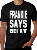 Frankie Says Relax Black T-Shirt - Classic Retro Style product image 1