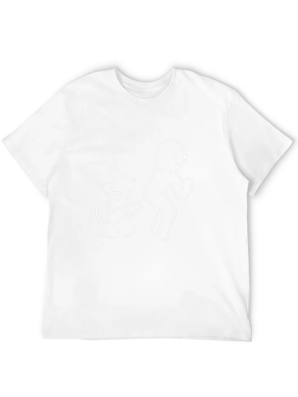 Funny Stick Figure Farting Black T-Shirt product image 3