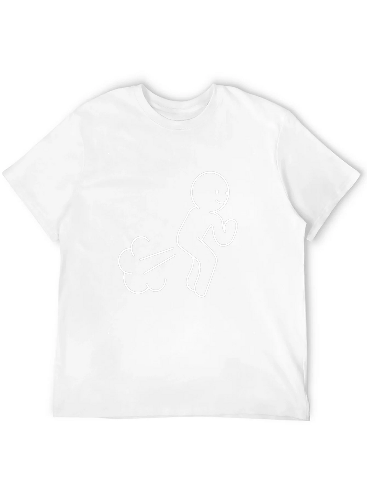 Funny Stick Figure Farting Black T-Shirt product image 3