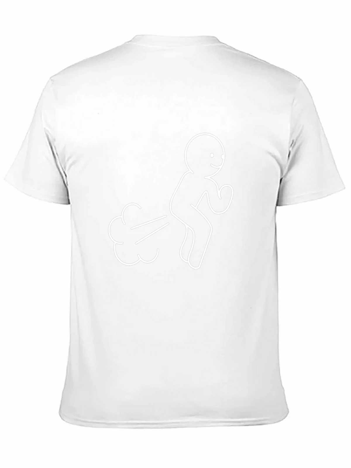 Funny Stick Figure Farting Black T-Shirt product image 2
