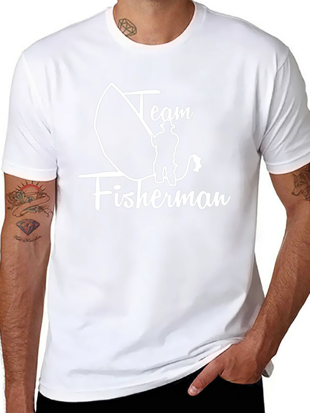 Team Fisherman Black Cotton Tee product image 10