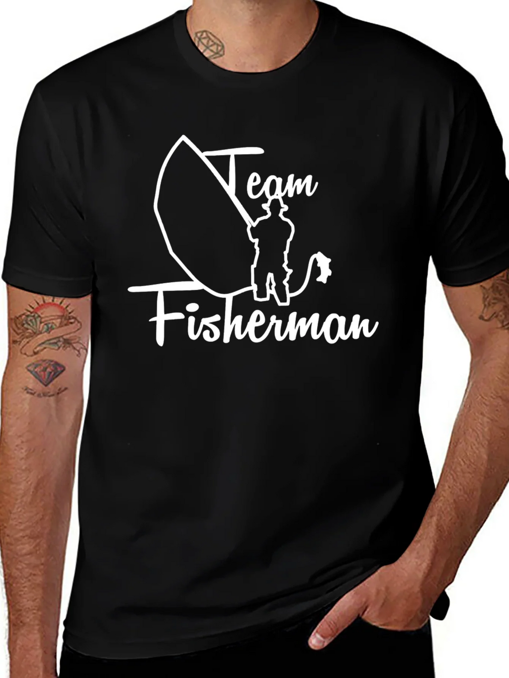 Team Fisherman Black Cotton Tee product image 1