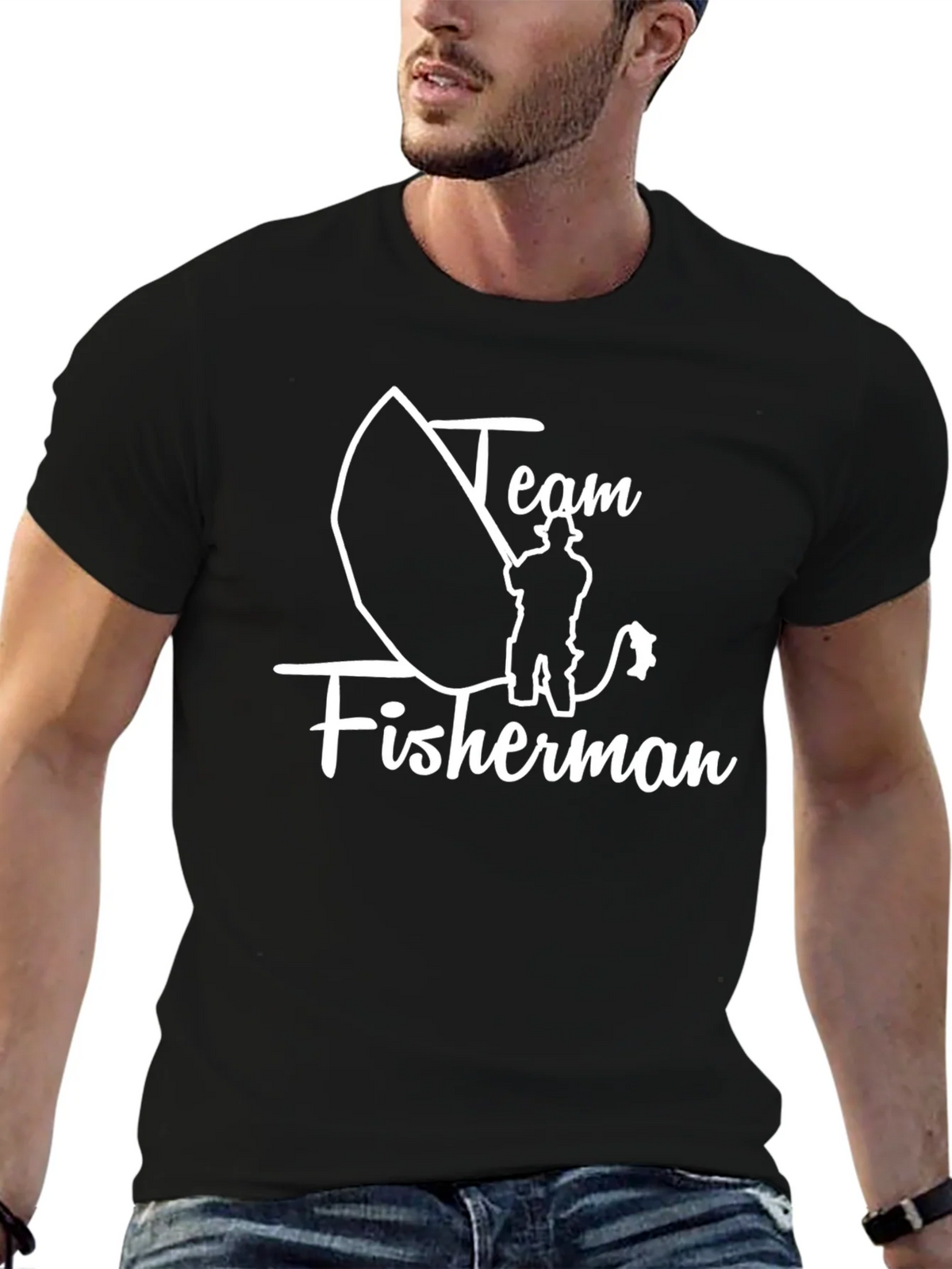 Team Fisherman Black Cotton Tee product image 9