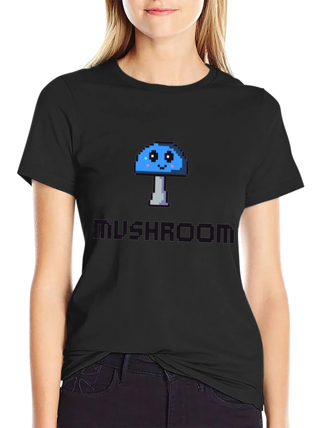 Pixel Mushroom Graphic Tee - Unisex Cotton Blend product image 5