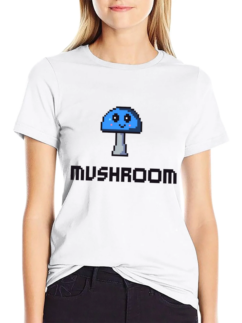 Pixel Mushroom Graphic Tee - Unisex Cotton Blend product image 11