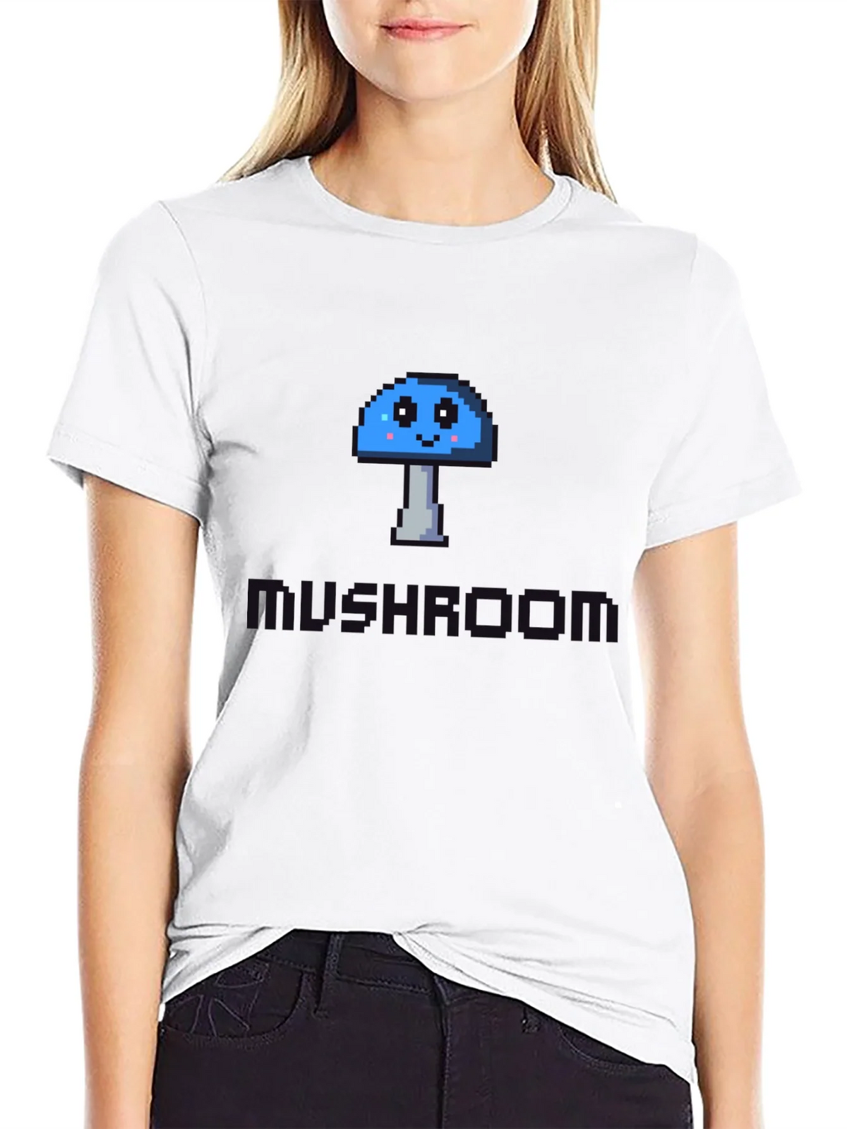 Pixel Mushroom Graphic Tee - Unisex Cotton Blend product image 11