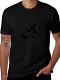 Elegant Black Tee with Floral Design product image 1