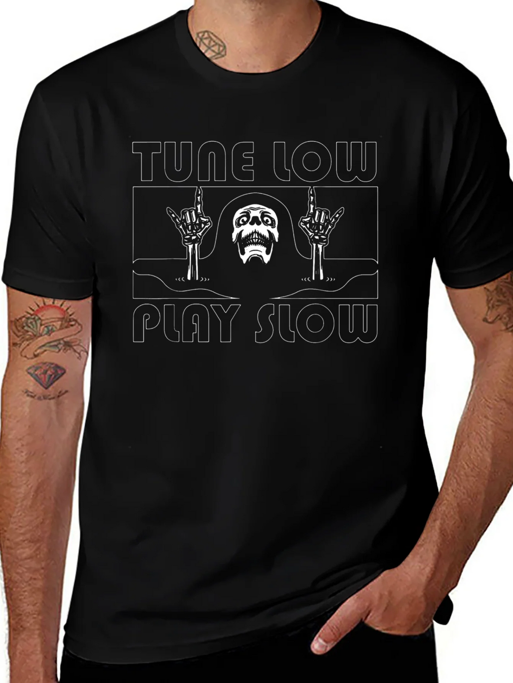 Tune Low Play Slow Graphic Tee - Black product image 1