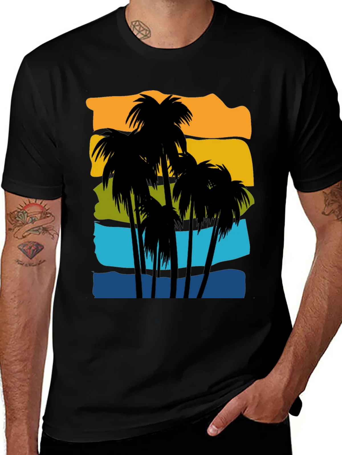 Retro Palm Tree Graphic T-Shirt product image 1