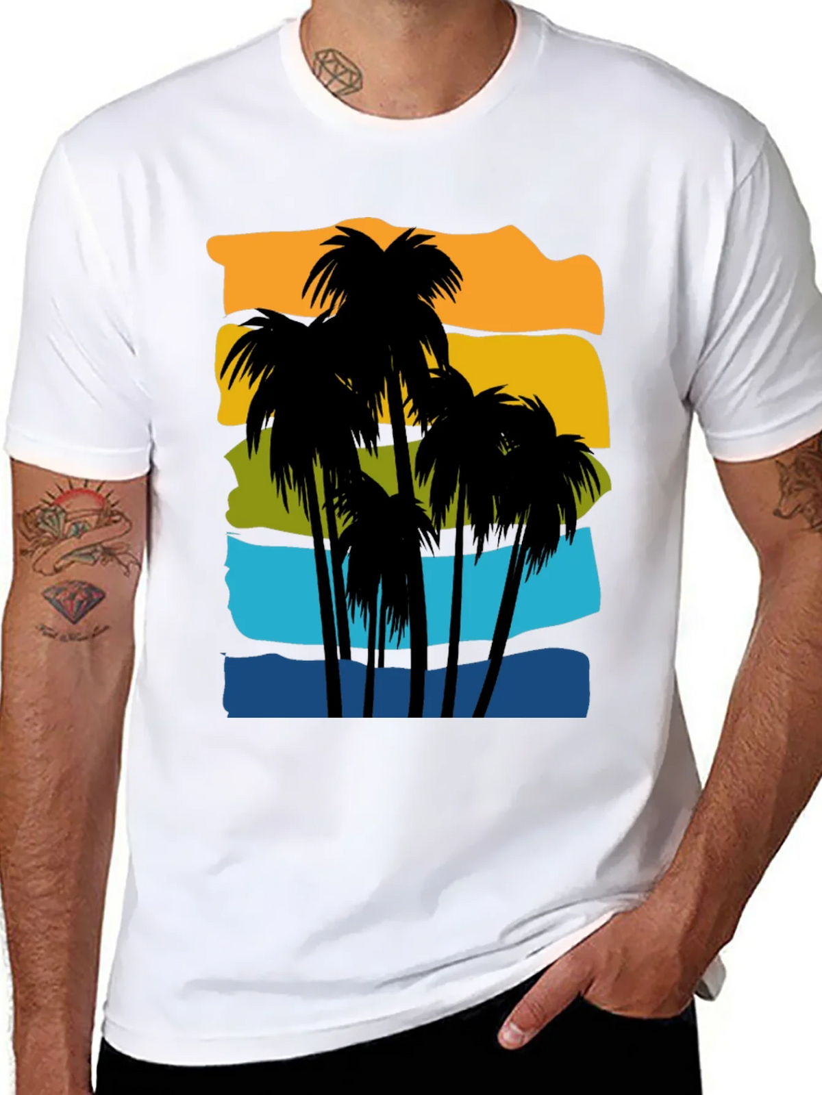 Retro Palm Tree Graphic T-Shirt product image 10