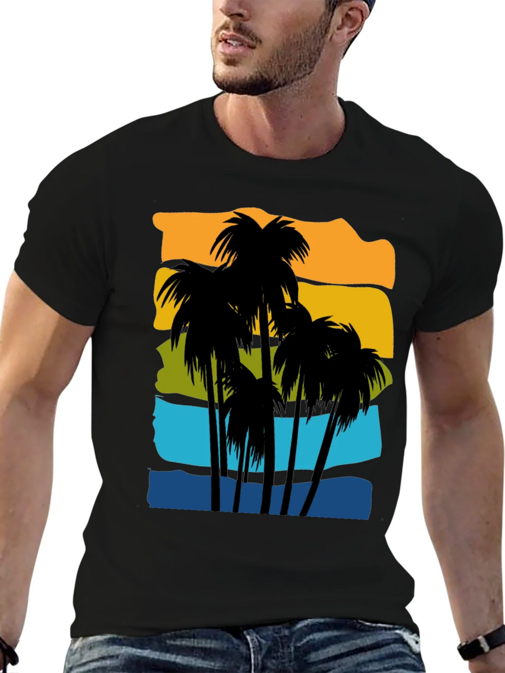 Retro Palm Tree Graphic T-Shirt product image 9