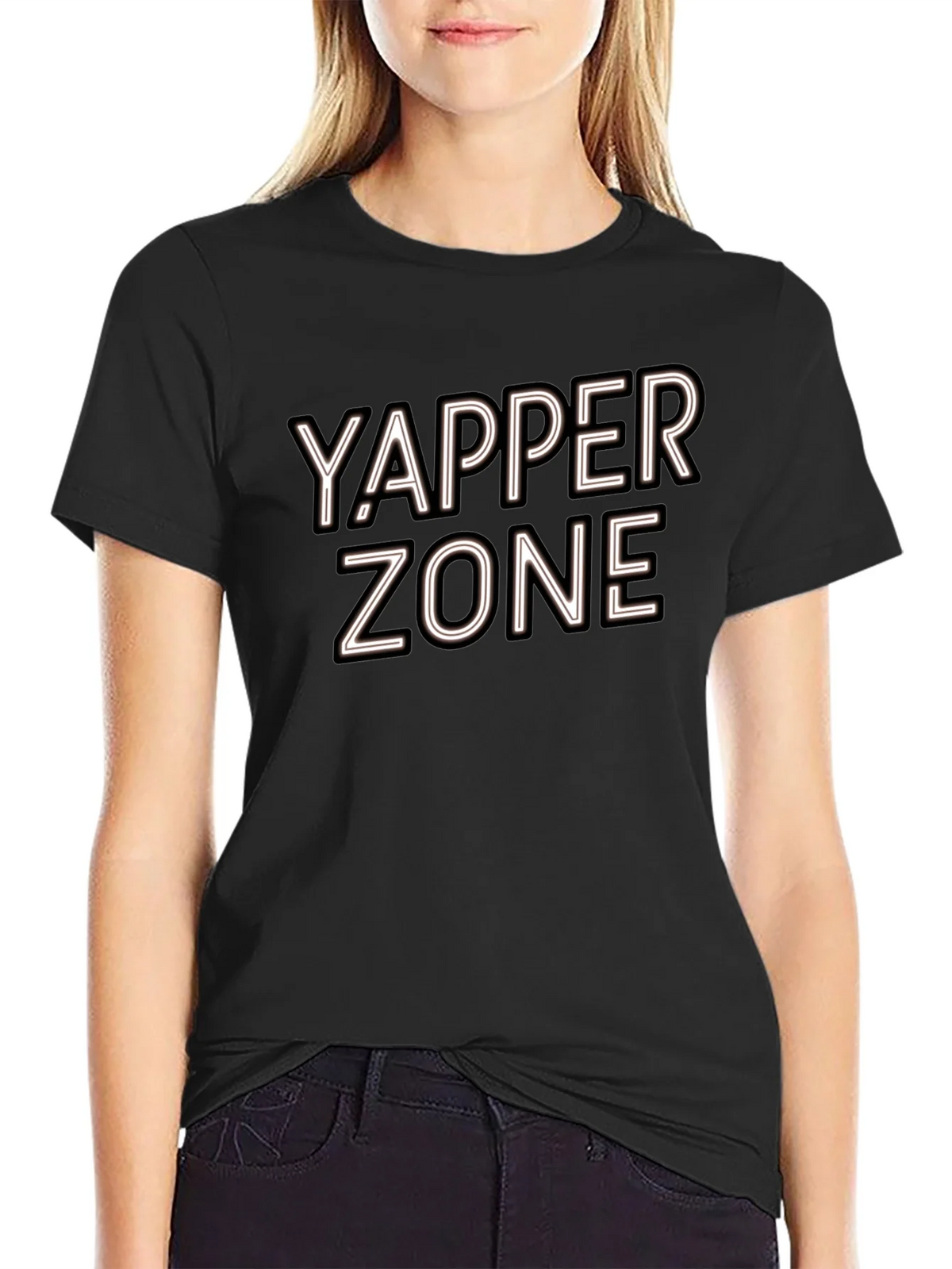 Yapper Zone Black T-Shirt - Casual Style product image 5