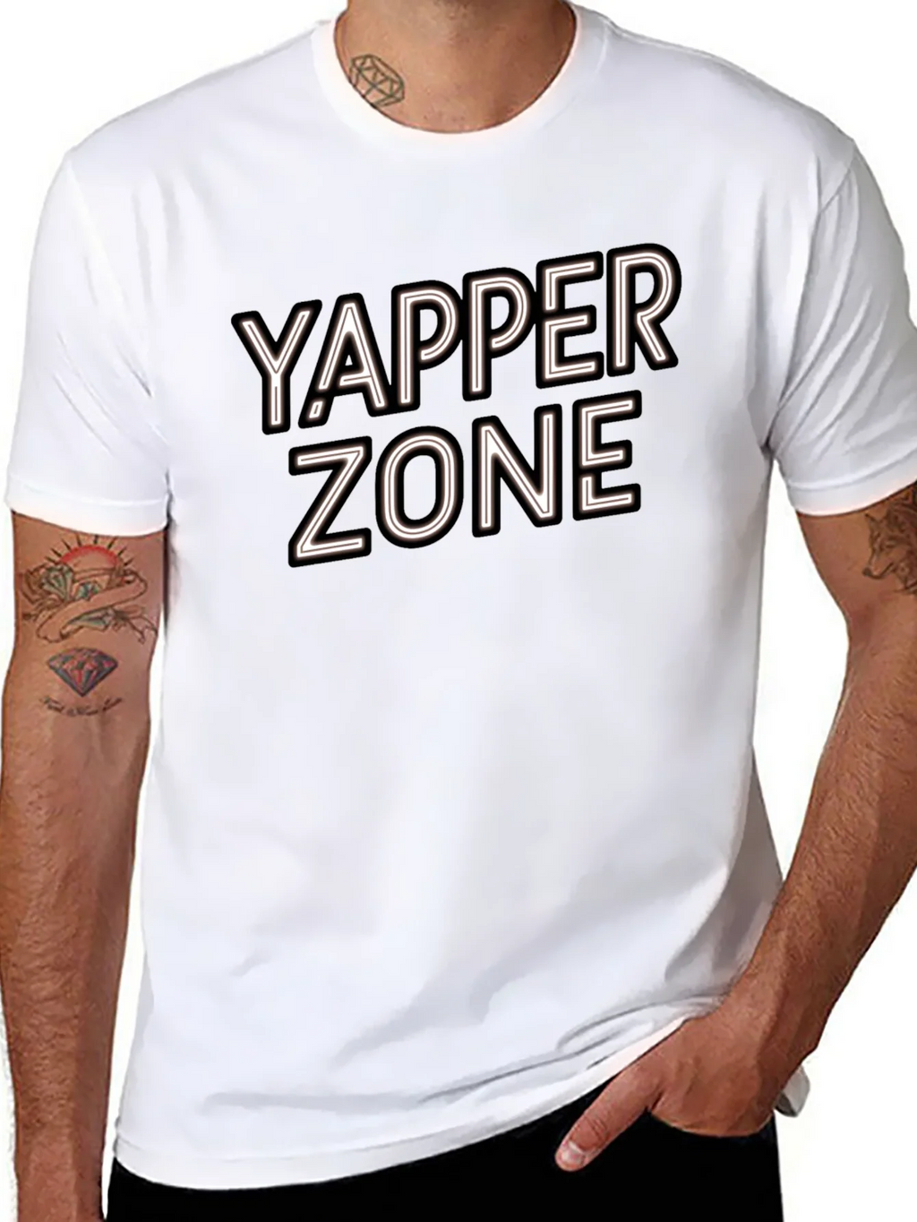 Yapper Zone Black T-Shirt - Casual Style product image 10