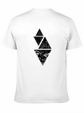 Geometric Mountain Starry Sky Graphic Tee - Black product image 1