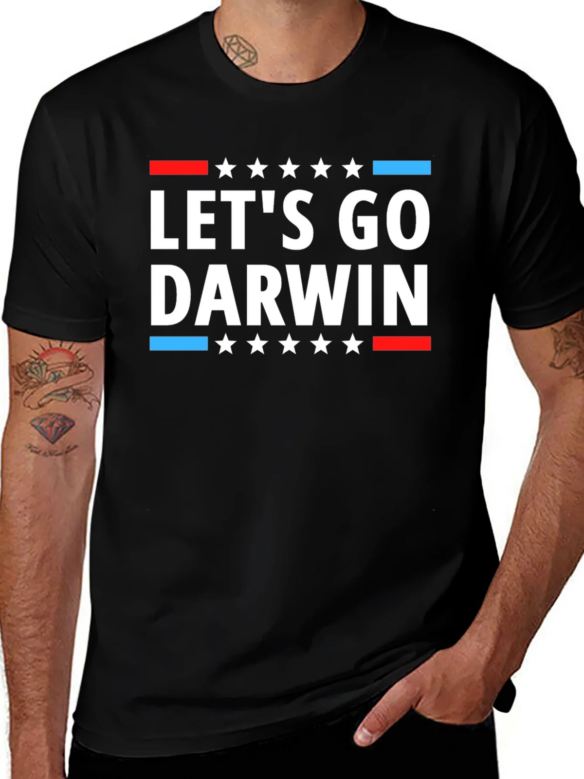 Lets Go Darwin T-Shirt Political Humor Tee product image 1