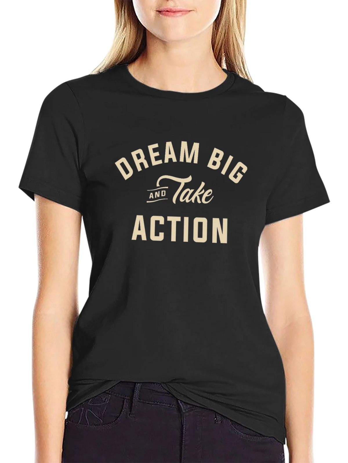 Dream Big and Take Action Black T-Shirt product image 5
