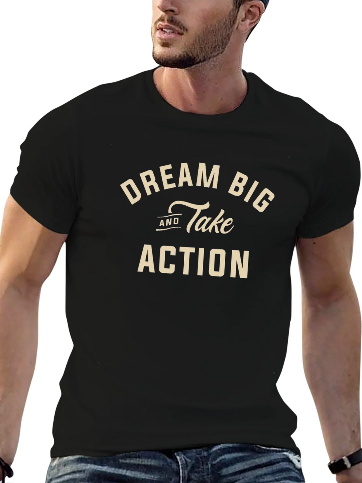 Dream Big and Take Action Black T-Shirt product image 9