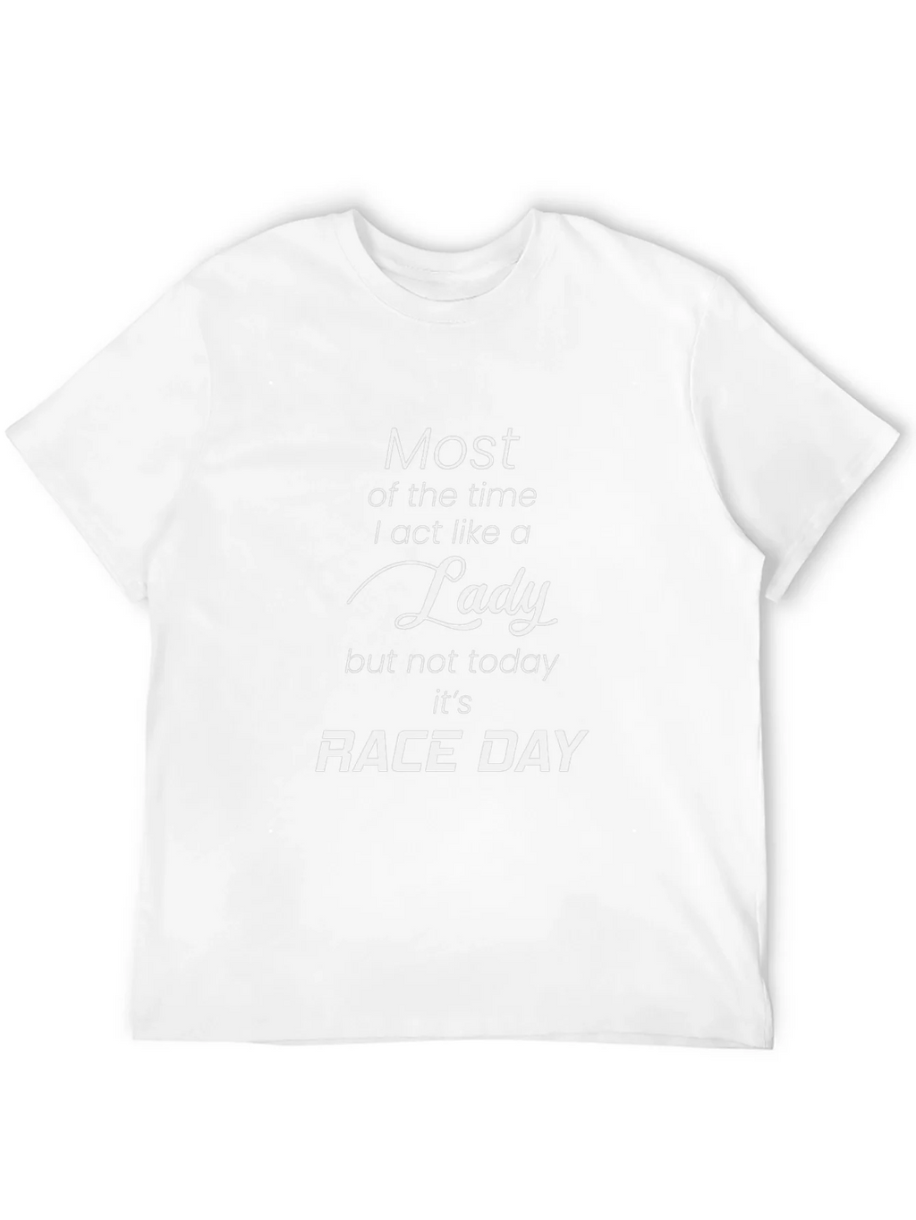 Race Day Lady T-Shirt - Black Graphic Tee product image 3