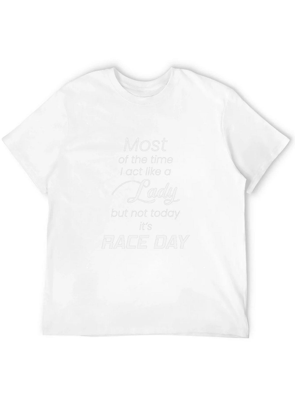 Race Day Lady T-Shirt - Black Graphic Tee product image 3