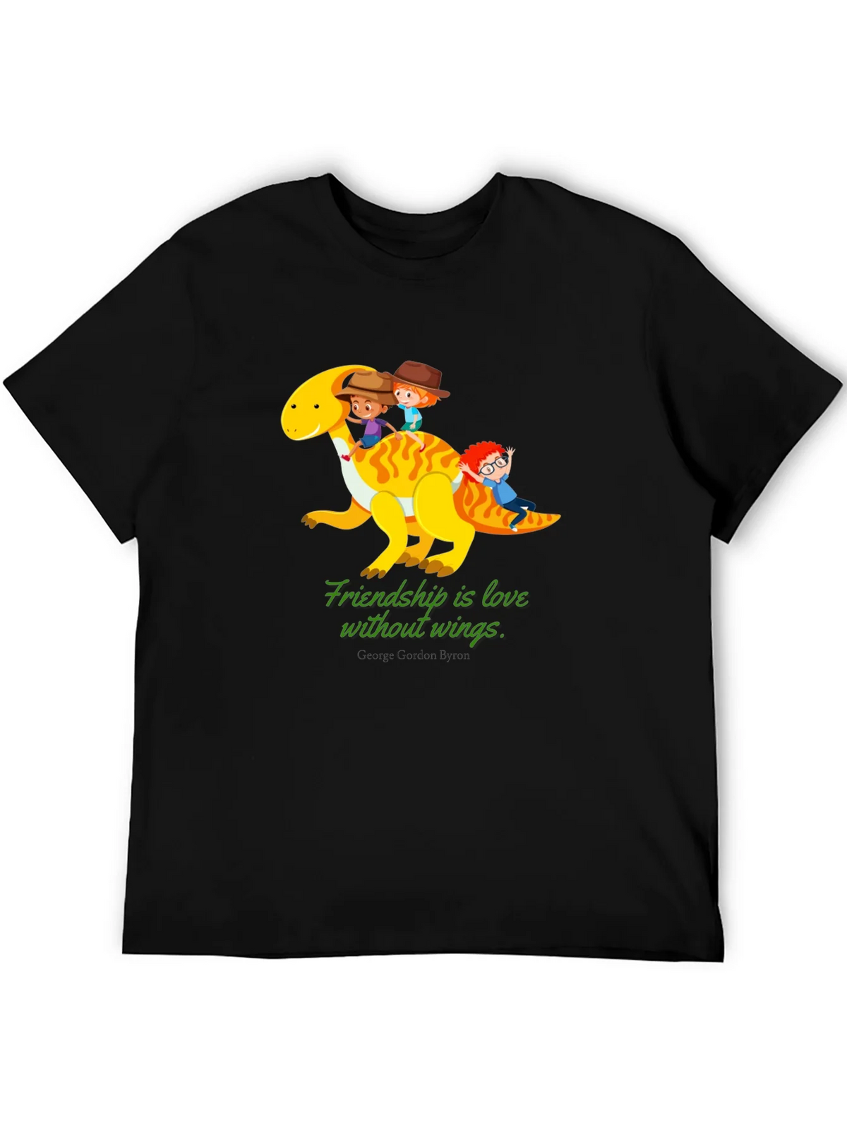 Friendship Dinosaur Kids Black Graphic T-Shirt product image 4