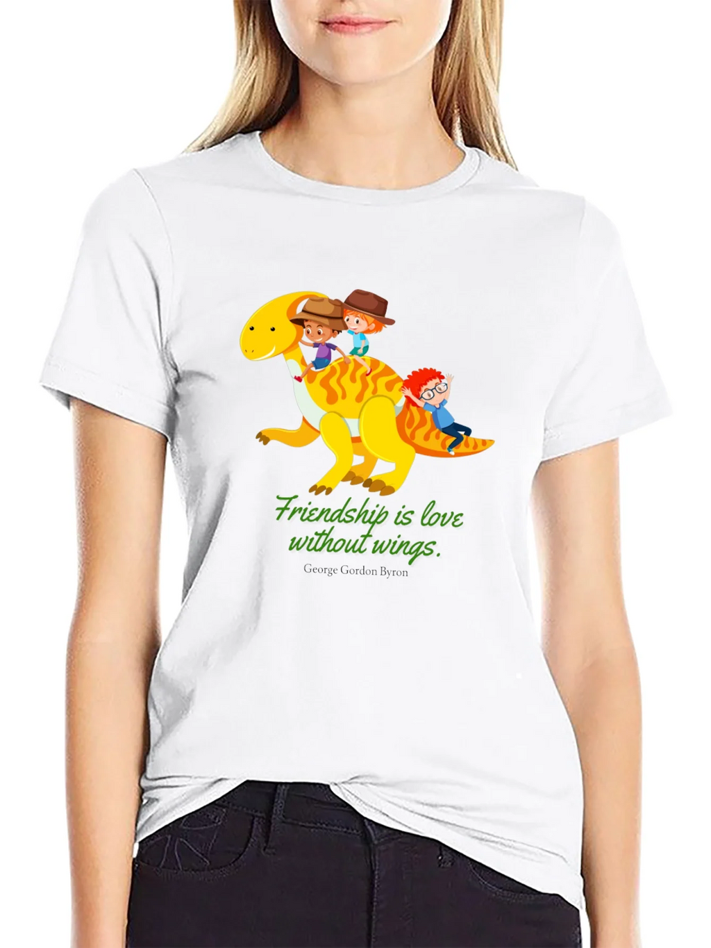 Friendship Dinosaur Kids Black Graphic T-Shirt product image 6