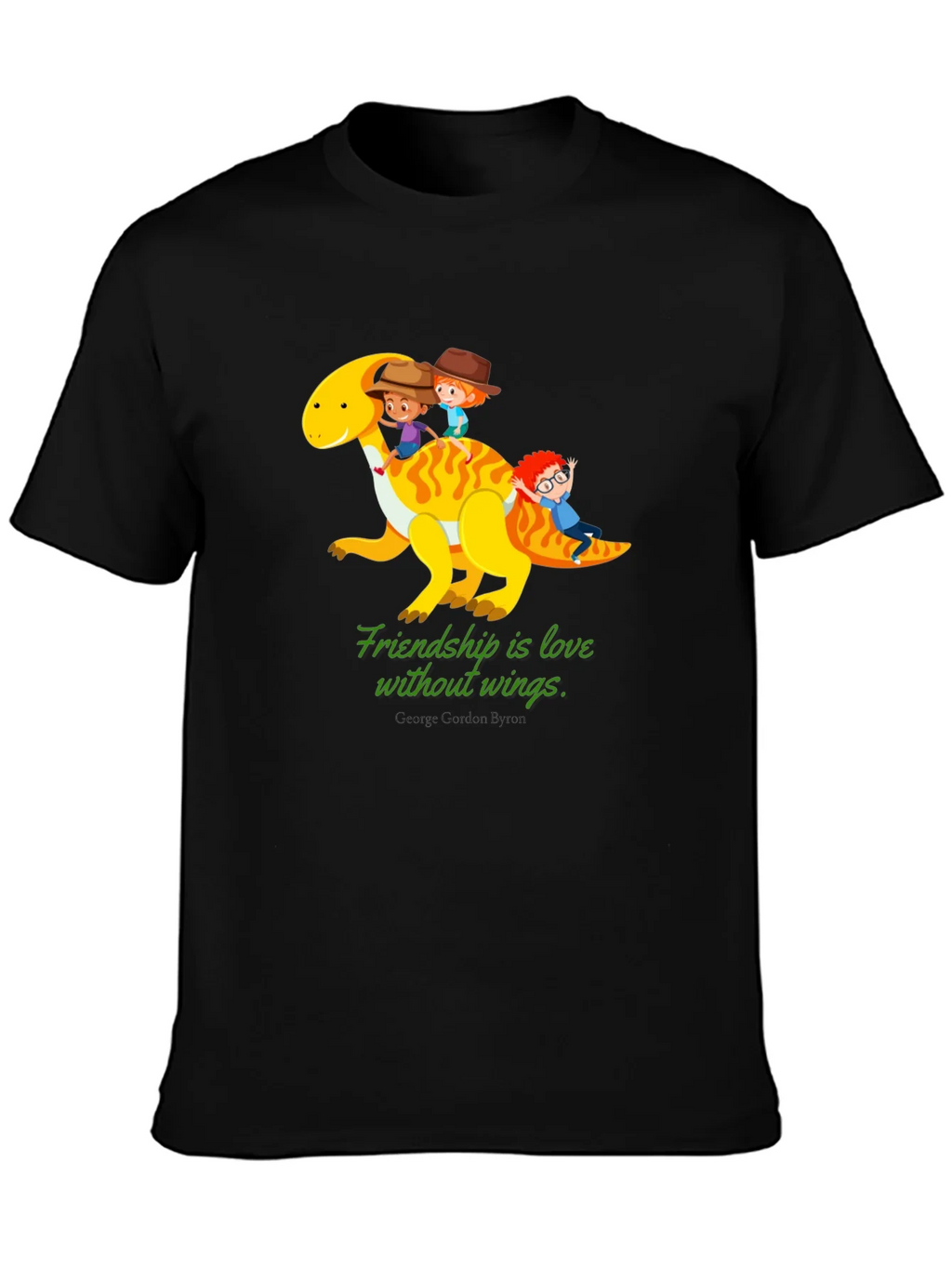 Friendship Dinosaur Kids Black Graphic T-Shirt product image 3