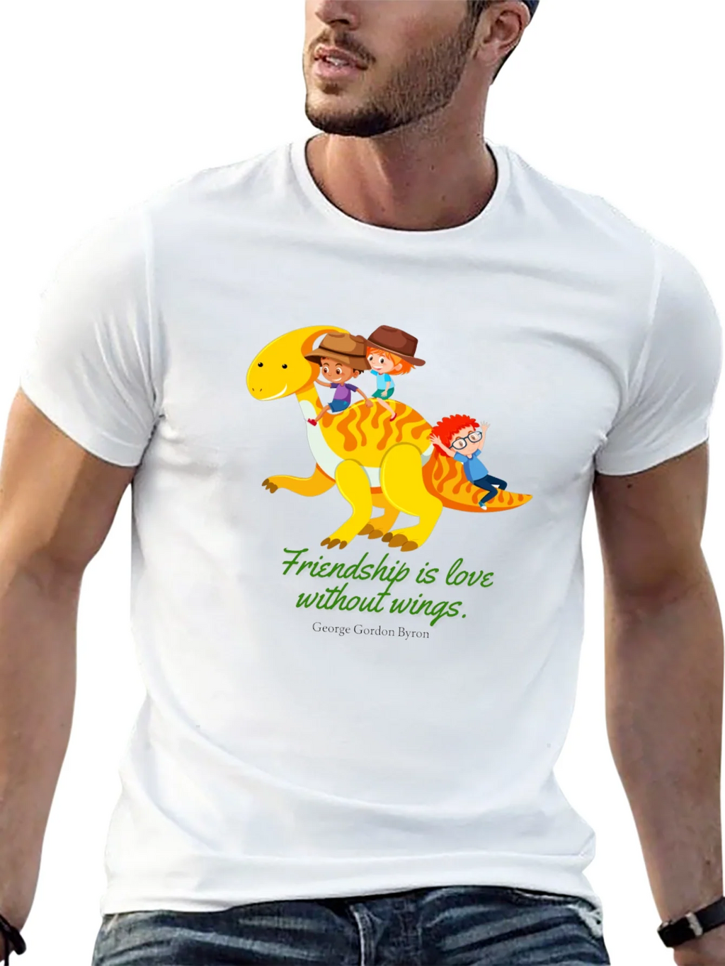 Friendship Dinosaur Kids Black Graphic T-Shirt product image 2