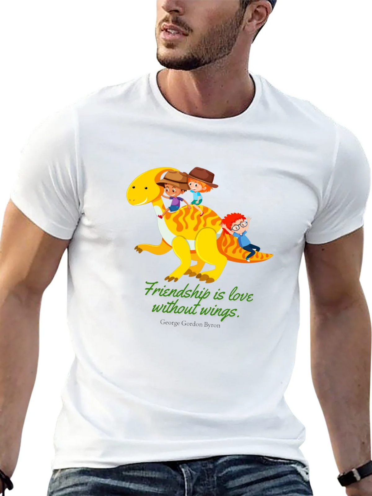 Friendship Dinosaur Kids Black Graphic T-Shirt product image 2