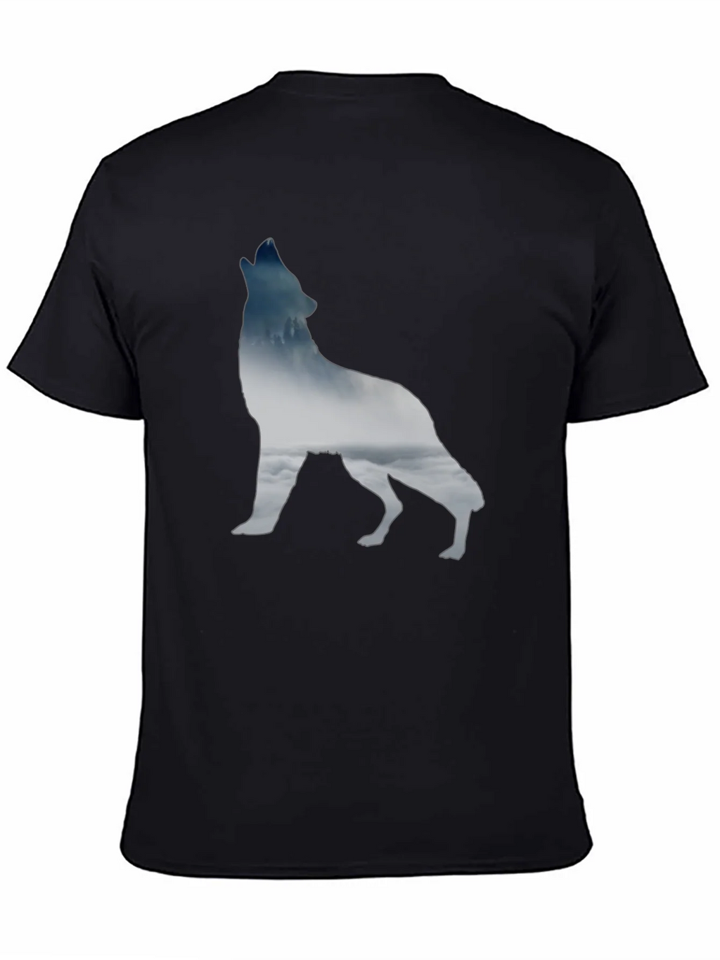 Wolf Silhouette Graphic Tee - Black product image 4