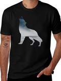 Wolf Silhouette Graphic Tee - Black product image 1
